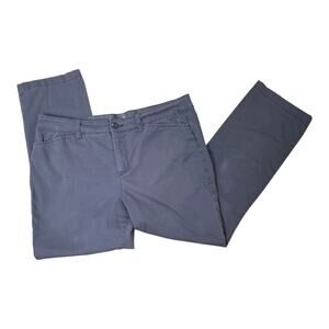 St. John’s Bay Women’s Jeans - Straight Leg, Slate Gray- Size 16P Short Stretch